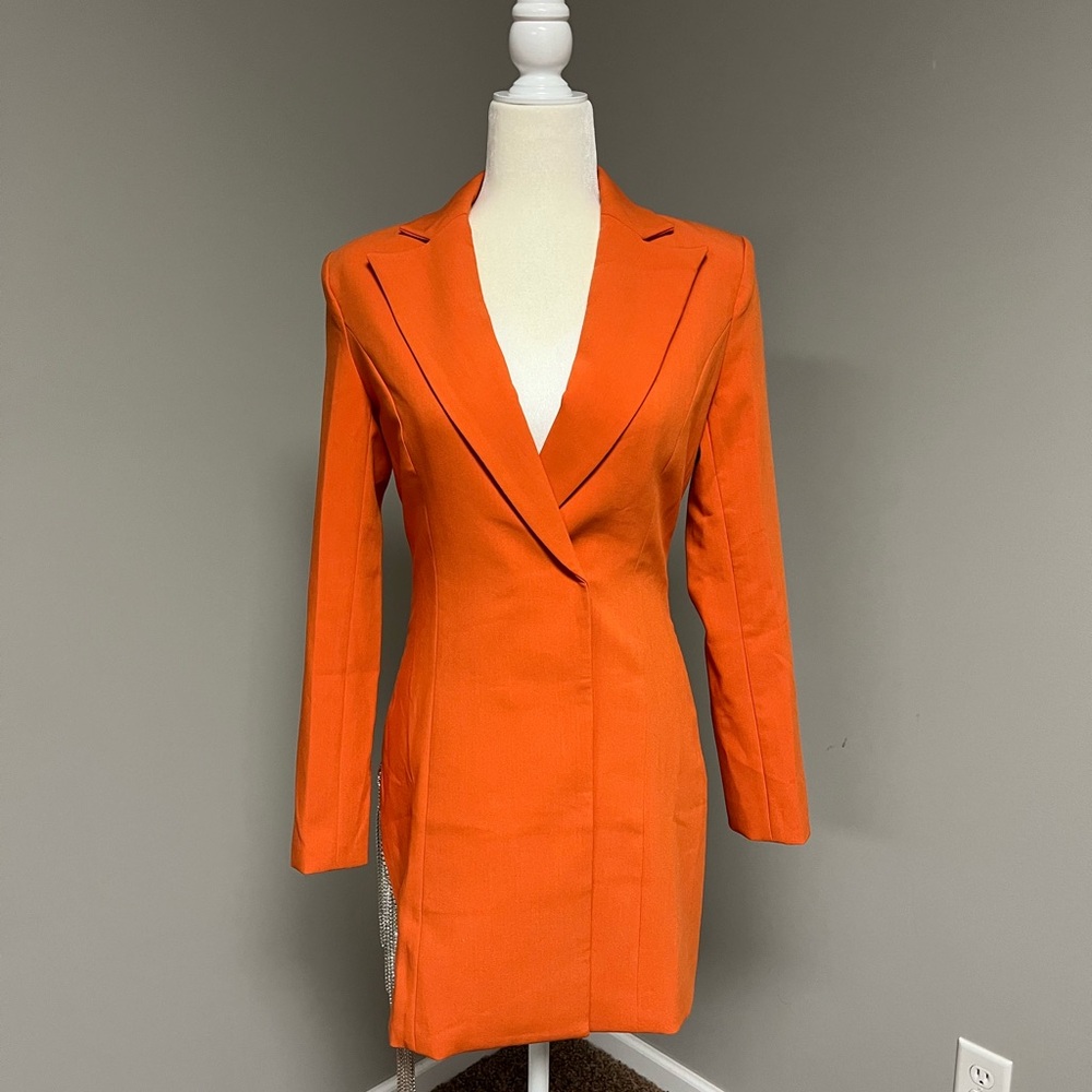 Orange business dress